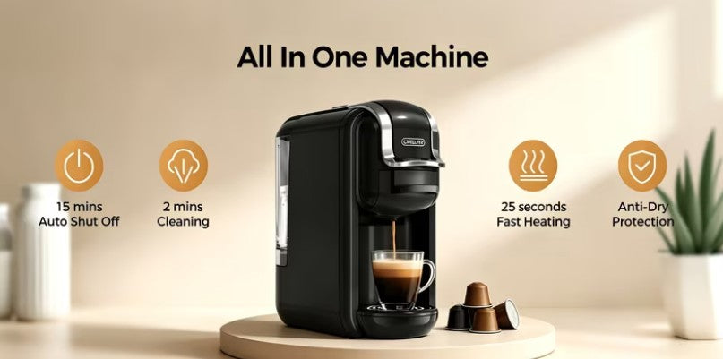 CAFELFFE MK-603 Capsule Coffee Machine – 20 Bar Espresso Maker | Velcrema