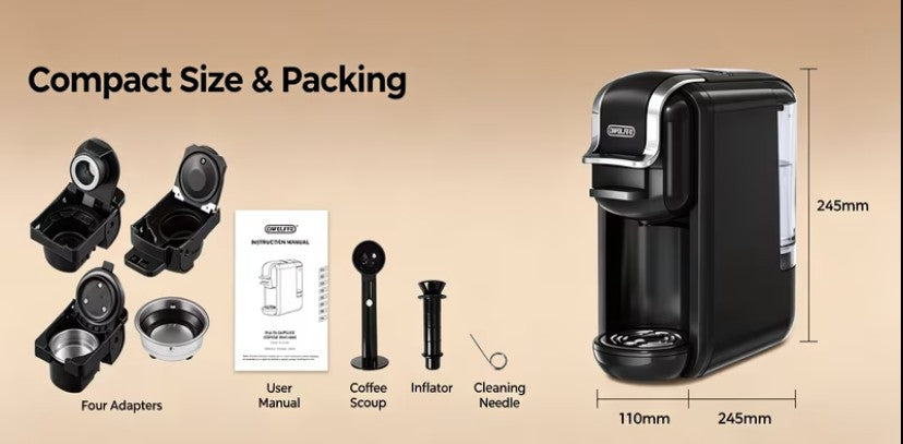 CAFELFFE MK-603 Capsule Coffee Machine – 20 Bar Espresso Maker | Velcrema