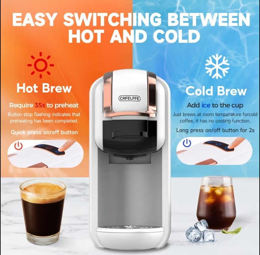 CAFELFFE MK-603 Capsule Coffee Machine – 20 Bar Espresso Maker | Velcrema